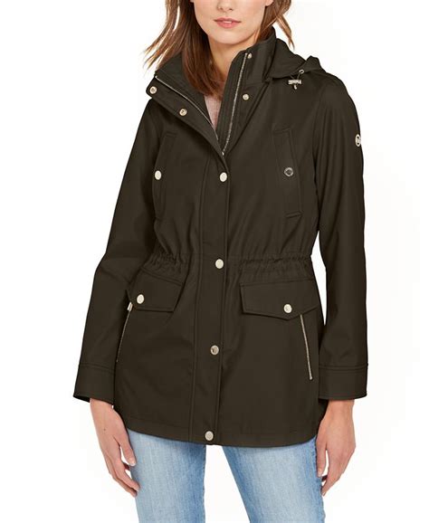 michael kors jacket gunmetal|michael kors anorak jacket women.